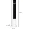 HOMCOM bokštinis ventiliatorius su nuotolinio valdymo pulteliu, 105 cm, 52° svyruojantis koloninis ventiliatorius, 3 režimai, 3 greičio lygiai, 12 val. laikmatis, LED ekranas, baltas