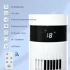 HOMCOM Bokštinis ventiliatorius su nuotolinio valdymo pulteliu 85° Svyruojantis pjedestalinis ventiliatorius 110 cm Koloninis ventiliatorius 50 W 3 režimai ir 3 greičiai PE plastikas Plienas Baltas