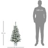 Homcom Kalėdinė eglutė su 60 LED lempučių ir sniego efektu, žalia/balta, Ø40 × 90 cm