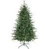 HOMCOM dirbtinė Kalėdų eglutė su tikroviškomis šakomis, plastikinis eglės imitacijos medis, metalinis stovas, lengvas surinkimas, žalia