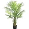 HOMCOM Dirbtinė palmė, 120cm, dirbtinis augalas, plastikiniai dirbtiniai augalai vazone, skirti svetainei, biurui