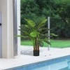 Dirbtinis augalas HOMCOM, dirbtinė palmė, 100 cm, 27 šakos, kambarinis augalas, dirbtinis medelis, dekoracija vidaus ir lauko erdvėms, žalia