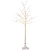HOMCOM Dirbtinis sakurų medis, su 120 LED, 3 ryškumo lygiais, šiltai balta spalva, imituojanti tikrą žievę, 21 x 21 x 150 cm