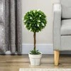 HOMCOM Dirbtinių levandų rinkinys, 2 dideli 60 cm dirbtiniai augalai, dirbtiniai augalai vazone, plastikinės dirbtinės gėlės kaip tikros, skirtos svetainei, miegamajam, biurui, biurui, sodui, moderniai dekoracijai