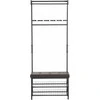 Homcom Drabužių lentyna su suoliuku 2,5x35x180 cm