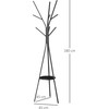 HOMCOM Drabužių stovas Stovintis drabužių stovas Drabužių stovas Prieškambario drabužių stovas Metalinis juodas 45 x 45 x 180 cm