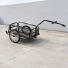 HOMCOM dviračio priekaba, krovininė priekaba, 40 kg keliamoji galia, transportavimo priekaba su sulankstoma jungtimi, juoda, 155x71,5x77 cm