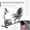 HOMCOM horizontalus dviratis treniruoklis su LCD ekranu, 8 lygių reguliuojamu magnetiniu pasipriešinimu, naudotojo svoris iki 110 kg, metalas, ABS, 136x62,5x38 cm