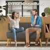 HOMCOM Dvivietė sofa iki 150 kg, tamsiai pilka, 117 x 56,5 x 77 cm