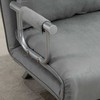 HOMCOM Dvivietė sofa-lova, reguliuojama sofa, iki 150 kg, šviesiai pilka