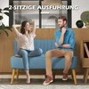 Homcom Dvivietė sofa su medinėmis kojomis, keliamoji galia iki 150 kg, mėlyna, 117 x 56,5 x 77 cm