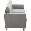 Homcom Dvivietė sofa su pagalvėlėmis, lininė, šviesiai pilka, 141x65x78cm