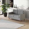 Homcom Dvivietė sofa su pagalvėlėmis, lininė, šviesiai pilka, 141x65x78cm