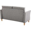 Homcom Dvivietė sofa su pagalvėlėmis, lininė, šviesiai pilka, 141x65x78cm