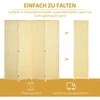 HOMCOM Ekranas 4 dalių 180 x 180 cm kambario pertvaros pertvara iš bambuko, sulankstomas privatumo ekranas pertvara kambario pertvara gyvenamajam kambariui gamta