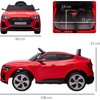HOMCOM Elektrinis automobilis Vaikiškas automobilis Nuotolinio valdymo saugos diržas Muzika 3-5 metai 3-5 km/h Raudona