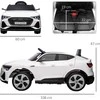 HOMCOM elektrinis automobilis vaikiškas automobilis vaikiškas automobilis su 3 greičiais, nuotolinio valdymo pultu, muzika (MP3/USB/TF), skirtas vaikams nuo 3 metų