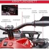 HOMCOM elektrinis keturratis 12V, vaikiškas keturratis su priekiniais žibintais, USB jungtimi, MP3 grotuvu, 3–5 metų vaikams, 3–8 km/h, metalinis, raudonas