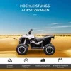 Homcom Elektrinis keturratis 12V vaikiškas keturratis su USB jungtimi, vaikiškas motociklas su MP3 muzikos grotuvu, priekiniais žibintais, skirtas 3-5 metų vaikams, 1,5-3 km/val