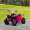 HOMCOM elektrinis keturratis vaikams, mini keturratis su pirmyn/atgal funkcija, 6 V elektrinis transporto priemonė vaikams 1,5–3 metų, 2,5 km/val., rožinis