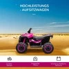 HOMCOM elektrinis keturratis, vaikiškas keturratis su USB jungtimi, vaikiškas motociklas su MP3 muzikos grotuvu, priekiniu žibintu, vaikiška transporto priemonė 3-5 metų vaikams