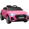 HOMCOM Elektrinis vaikiškas automobilis 12V, Audi E-tron elektrinis automobilis su nuotolinio valdymo pulteliu, saugos diržu, 3–5 metų vaikams