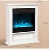Elektrinis židinys 1800 W, 9 liepsnos spalvos, baltas, 62,5 × 20 × 72,5 cm
