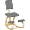HOMCOM Ergonominis kelių kėdė, kelių sėdynė sveikatos kėdė namams, biurui, meditacijai pilka