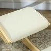 HOMCOM Ergonomiška linganti kėdė-keliai namų biurui, laikysenos gerinimui, kreminė