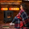 HOMCOM Etanolio židinys 7000BTU Bio-etanolio krosnelė 1,2 l su dangčiu, 3 val. degimo trukmė, laisvai pastatomas židinys, skirtas patalpoms iki 25 m²