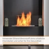 HOMCOM Etanolio židinys Bio etanolio degiklis 2000W 1,5L 3 val. degimo trukmė Laisvai pastatomas, pagamintas iš plieno, nerūdijančio plieno, grūdinto stiklo, baltos ir juodos spalvos 60x20x79cm