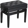 HOMCOM Fortepijoninis suoliukas Sandėliavimo vieta Makiažo taburetė Reguliuojamas aukštis 54.5x33x48-58cm