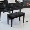 HOMCOM pianino suoliukas fortepijono suoliukas tradicinio kaimo stiliaus kosmetinis suoliukas su daiktadėže medinis odos imitacijos juodas 76 x 36 x 50 cm