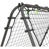 HOMCOM futbolo atšokimo sienelė, grąžinimo tinklas, dvipusis, reguliuojamas 5 padėtimis, futbolo treniruotėms, plienas, juoda, 100 x 95 x 90 cm