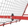 HOMCOM futbolo atšokimo sienelė, tinklas, dvipusis atšokimas, reguliuojamas 5 padėtimis, futbolo treniruotėms, plieno, raudonas, 100 x 95 x 90 cm