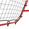 HOMCOM futbolo atšokimo sienelė, tinklas, dvipusis atšokimas, reguliuojamas 5 padėtimis, futbolo treniruotėms, plieno, raudonas, 100 x 95 x 90 cm