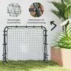 HOMCOM Futbolo atmušimo įrenginys "Kickback Goal Rebound wall Net" dvipusis atmušimo įrenginys Reguliuojamas 5 lygiais, skirtas futbolo treniruotėms Plieninė juoda 100 x 95 x 90 cm