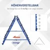 Homcom Futbolo atmušimo įrenginys "Kickback Goal Rebound wall Net" dvipusis atmušimo tinklas, Reguliuojamas 5 lygiais - mėlyna 100 x 95 x 90 cm