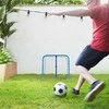 HOMCOM Futbolo atmušimo įrenginys, sulankstomas futbolo atmušimo įrenginys 63 x 63 cm Reguliuojamas futbolo vartų atmušimo įrenginys, skirtas beisbolui ir krepšiniui, metalinis, mėlynos spalvos