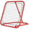HOMCOM futbolo atmušiklis, sulankstomas futbolo atmušiklis 63 x 63 cm, reguliuojami futbolo vartai, tinka beisbolui ir krepšiniui, metalinis, raudonas