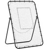 HOMCOM futbolo atšokimo sienelė, sulankstomi futbolo vartai, atšokimo tinklelis su 4 reguliuojamais kampais, 123 x 73 x 178,5 cm, juoda