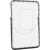 HOMCOM futbolo atšokimo sienelė, sulankstomi futbolo vartai, atšokimo tinklelis su 4 reguliuojamais kampais, 123 x 73 x 178,5 cm, juoda