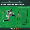 HOMCOM futbolo atšokimo sienelė, sulankstomi futbolo vartai, atšokimo tinklelis su 4 reguliuojamais kampais, 123 x 73 x 178,5 cm, juoda