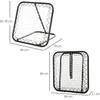 HOMCOM sulankstomas futbolo atšokimo tinklas, treniruočių sienelė, 5 pakopų, beisbolui, krepšiniui, metalinis, juodas, 78x84x65-78 cm