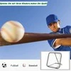 HOMCOM Futbolo Rebounder sulankstomas atmušimo tikslas atšokti sieną 5 žingsniai beisbolas krepšinis metalas juoda 78x84x65-78cm