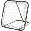 HOMCOM Futbolo Rebounder sulankstomas atmušimo tikslas atšokti sieną 5 žingsniai beisbolas krepšinis metalas juoda 78x84x65-78cm