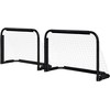 "HOMCOM" futbolo vartai 2 sulankstomų futbolo vartų rinkinys su metaliniu rėmu vaikams ir suaugusiesiems, sodo, 90 x 36 x 60 cm, juodi