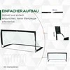 HOMCOM futbolo vartų rinkinys, 2 vnt. mini vartai, sulankstomi, plienas ir tetrolonas, juodi, 186x90x89 cm