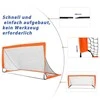 HOMCOM futbolo vartai, futbolo tinklas, 2 mini vartų rinkinys, sulankstomi, metalas, Oksfordo audinys, vaikams, lauko, oranžiniai, 183 x 90 x 90 cm