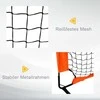 HOMCOM futbolo vartai, futbolo tinklas, 2 mini vartų rinkinys, sulankstomi, metalas, Oksfordo audinys, vaikams, lauko, oranžiniai, 183 x 90 x 90 cm